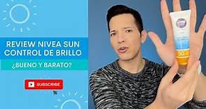 Review Nivea Sun Protector Solar Facial Control De Brillo Fps 50+ I Bueno Bonito y Barato