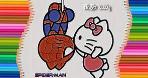 How to Draw Cute Hello Kitty & Spider-Man