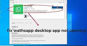 Fix Whatsapp Desktop app Not working in windows 10/11 (fixed) | 2023