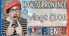 "vingt (20)" Natural FRENCH Pronunciation │ How to say "twenty (20)" in French【Word #20 Number #20】