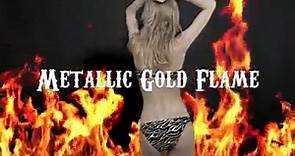 Malibu Strings - Metallic Gold Flame Beach