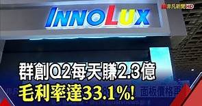 群創Q2淨利季增85%！市場維持高需求...面板雙虎Q3平均5%季增幅｜非凡財經新聞｜20210806