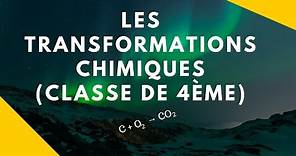 Les transformations chimiques (physique-chimie - 4ème)