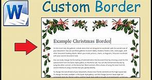 How to create your own custom border in Word
