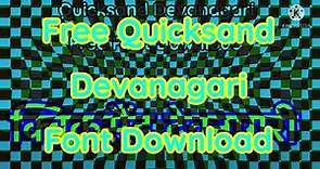 Free Quicksand Devanagari Font Download
