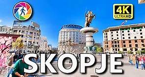 Exploring Skopje 🇲🇰 | 4K Walking Tour of North Macedonia's Vibrant Capital