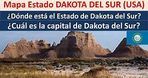 Mapa de Dakota del Sur Estados Unidos. Capital de Dakota del Sur, Donde esta Dakota del Sur.