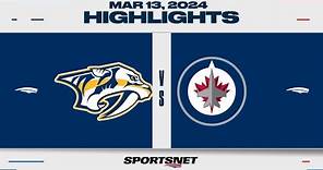 NHL Highlights | Predators vs. Jets - March 13, 2024