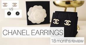 CHANEL EARRINGS REVIEW | Chanel pearl and champagne gold earrings