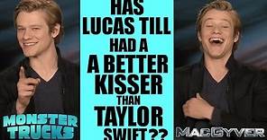 LUCAS TILL recalls TAYLOR SWIFT YOU BELONG WITH ME role in MONSTER TRUCKS and MACGYVER INTERVIEW