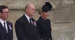 Zara and Mike Tindall During the State Funeral of Queen Elizabeth