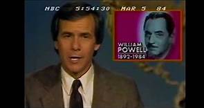 William Powell: News Report of His Death - March 5, 1984