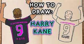 How to draw and colour! HARRY KANE (step by step drawing tutorial)