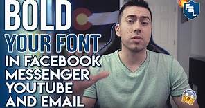 How to Bold and Italicize Your Font For Facebook and Messenger