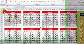 Plantilla Calendario Excel 2014, Agenda, Administrador y escanear desde Excel