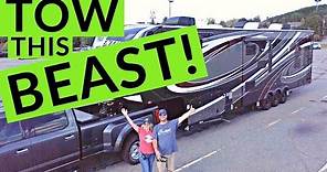 Towing a Large 5th Wheel RV | Full Time RV Truck and Towing! | Changing Lanes!