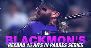 Blackmon's historic 15-hit series
