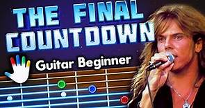 The Final Countdown Guitar Lessons for Beginners Europe Tutorial | Easy Chords + Lyrics