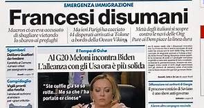 Prime pagine dei giornali di oggi 16 novembre 2022. Rassegna stampa. Quotidiani nazionali italiani