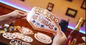 24 Pieces Las Vegas Party Decorations, Casino Party Centerpiece Sticks Casino Cutouts for Baby Shower Birthday Party Casino Theme Party Centerpiece Sticks Table Toppers(Las Vegas)