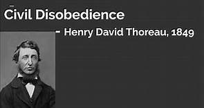 Civil Disobedience by Henry David Thoreau Explained