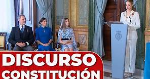 El DISCURSO de la PRINCESA LEONOR tras JURAR LA CONSTITUCIÓN ESPAÑOLA