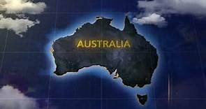 3D Australia map zoom animation