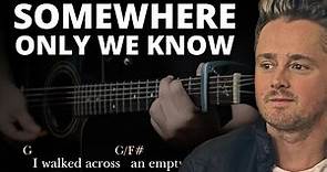 Keane - Somewhere Only We Know | Tutorial GUITARRA Acústica EN ESPAÑOL | Letra y Acordes | GuitarEP