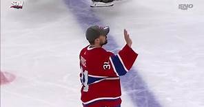 Carey Price waves to his family after advancing to Stanley Cup Final