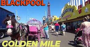 🔴 Blackpool's GOLDEN MILE 4k Walking Video July 2021