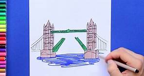 How to draw the London’s Tower Bridge
