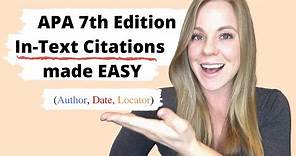 In-Text Citations Made Easy: APA 7th Edition Format