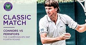 Jimmy Connors vs Mikael Pernfors | Wimbledon 1987 fourth round | Full Match