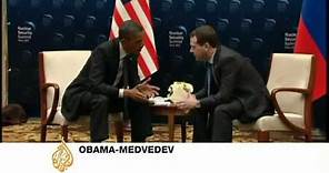 Obama and Medvedev exchange caught on open microphone