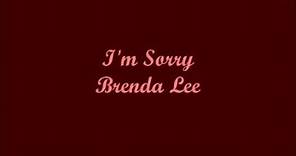 I'm Sorry (Lo Siento) - Brenda Lee (Lyrics - Letra)