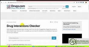 Drugs com, Free online drug interaction checker