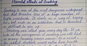 Essay On Harmful Effects Of Smoking In English// Harmful Effects Of Smoking Essay In English