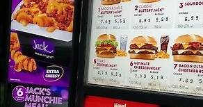 Menu of Jack in the Box