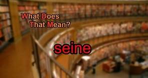 What does seine mean?