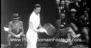 Don Budge Defends Wimbledon title 1938 archival footage