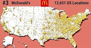 Map Comparison - The 30 Biggest US Fast Food Chains