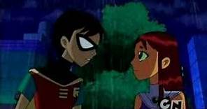Starfire and Robin - The Real Kiss