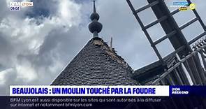 Beaujolais: un Moulin à vent frappé par la foudre à Romanèche-Thorins