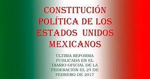 1 Constitución Política de los Estados Unidos Mexicanos Artículos 1 al 70