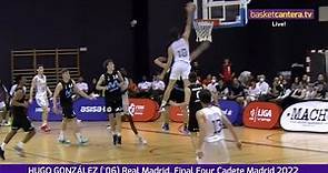 Espectacular mate de HUGO GONZÁLEZ (´06) Real Madrid. Final4 Cadete de Madrid 2022 #BasketCantera.TV