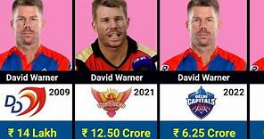 David Warner IPL Salaries Per Seasons 2009-2024 | David Warner IPL Income