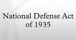 National Defense Act of 1935