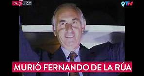 Murió el expresidente Fernando De la Rúa: así se anunció