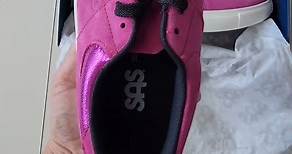 SAS Pink Sparkle High Street sneaker and Jacquelyn Koch Bike ride - an SAS shoe review.