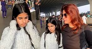 Akshay Kumar Daughter Nitara Looking Very Shy With Mother Twinkle and Nani Dimple Kapadia At Airport